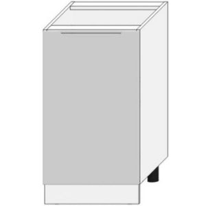 Virtuvės spintelė Zoya D45 Pl šviesiai pilka matinė/balta paveikslėlis