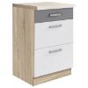 Virtuvės spintelė Global 9D Sonoma/White/Grey paveikslėlis