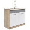 Virtuvės spintelė Global 13D Sonoma/White/Grey paveikslėlis