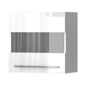 Sieninė vitrina Piano VK60-1KS/PN-70/KA/70 lakuota krištolo balta paveikslėlis