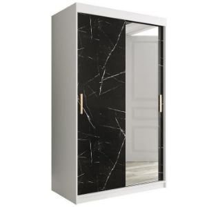 Paveikslėlis Spinta Marble T2 120 White/Marble Black