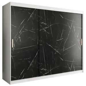 Paveikslėlis Spinta Marble T 250 White/Marble Black