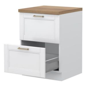 Virtuvės spintelė Tara R-60-2mbox/4 2s White Mat paveikslėlis