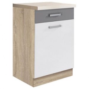 Paveikslėlis Virtuvės spintelė Global 4D Sonoma/White/Grey