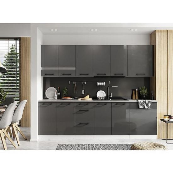 Virtuvė Oscar 260 Anthracite Gloss Bb paveikslėlis