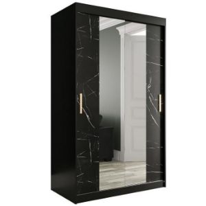 Paveikslėlis Spintelė Marble T1 120 Black/Marble Black