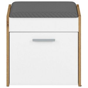 Batų spintelės sėdynė 50x50 Massi 04 ąžuolas wotan/balta paveikslėlis