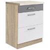 Virtuvės spintelė Global 10D Sonoma/White/Grey paveikslėlis