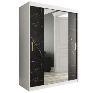 Paveikslėlis Spinta Marble T1 150 White/Marble Black