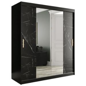 Paveikslėlis Spintelė Marble T1 180 Black/Marble Black