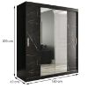 Spintelė Marble T1 180 Black/Marble Black paveikslėlis