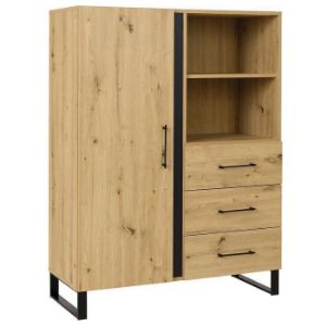 Francis 4 vitrina artisan ąžuolas/juoda paveikslėlis