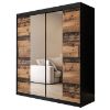 Spintelė Old Wood T1 180 Black/Old Style/Mirror paveikslėlis