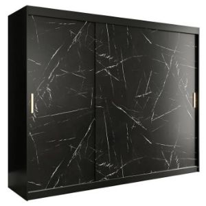 Paveikslėlis Spintelė Marble T 250 Black/Marble Black