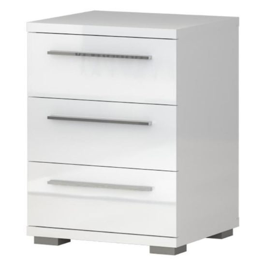 Naktinė spintelė PIANO NS3/PN-70/KA/70 crystal white paveikslėlis