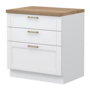 Virtuvės spintelė Tara R-80-3f/4 3s Standartinis baltas kilimėlis paveikslėlis