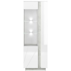 Paveikslėlis Vitrina Lumens 03L baltas blizgesys/betonas