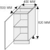 Virtuvės spintelė D1D/40 Quantum smėlio spalvos matinė/lava paveikslėlis