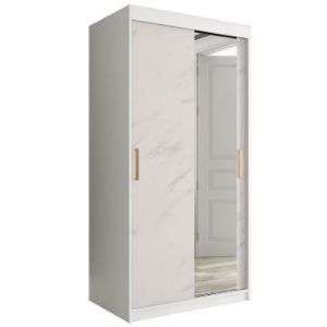 Paveikslėlis Spintelė Marble T2 100 White/Marble White