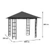 Sodo paviljonas 3x3x2,65 m baltas paveikslėlis