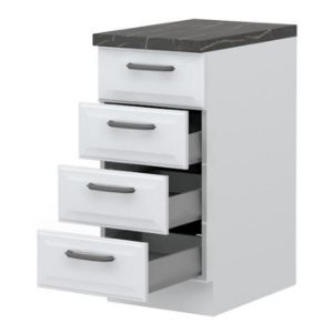 Virtuvės spintelė Evia r-40-4mbox/4 4s perlamutrinis pilkas matinis paveikslėlis