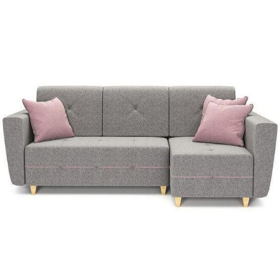 Kampinė sofa su miego funkcija Grey Enzo 161+152 medis natūralus dešininis paveikslėlis