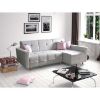 Kampinė sofa su miego funkcija Grey Enzo 161+152 medis natūralus dešininis paveikslėlis