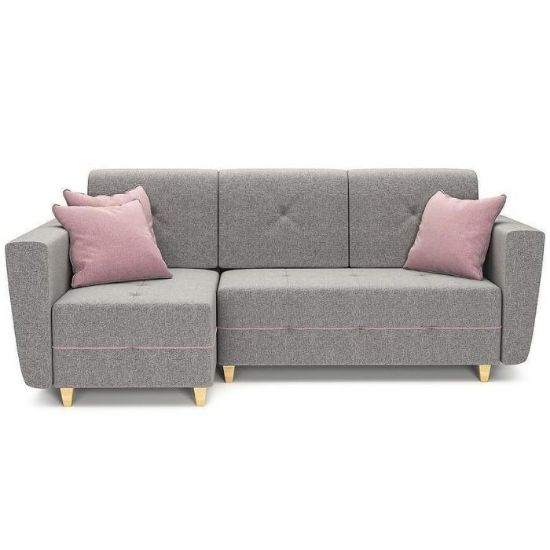 Kampinė sofa su miego funkcija Grey Enzo 161+152 medis natūralus kairysis paveikslėlis