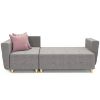 Kampinė sofa su miego funkcija Grey Enzo 161+152 medis natūralus kairysis paveikslėlis