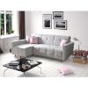 Kampinė sofa su miego funkcija Grey Enzo 161+152 medis natūralus kairysis paveikslėlis