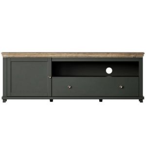 1D 1S TV komoda Evora 40 Ąžuolas Lefkas/žalioji paveikslėlis