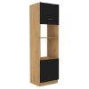 Virtuvės spintelė Modena Black/Oak Artisan 60dpm-210 2f paveikslėlis