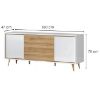 VidaK23 komoda pacific walnut/crystal white paveikslėlis