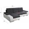 Kampinė sofa su miego funkcija Latte Berlin 2 + Soft baltas universalus paveikslėlis