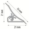 Skiriamoji lenta 3 m 20x20 - tamsiai vyšninė LWS-028 paveikslėlis