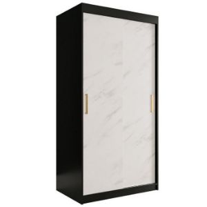 Paveikslėlis Spintelė Marble T 100 Black/Marble White