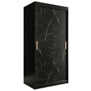 Paveikslėlis Spintelė Marble T 100 Black/Marble Black