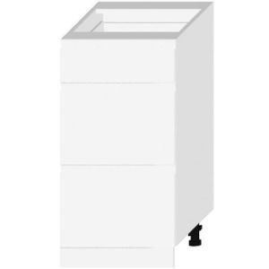 Virtuvinė spintelė Livia D40S/3 balta žirnių matinė paveikslėlis