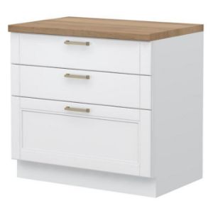 Virtuvės spintelė Tara R-90-3f/4 3s Standartinis baltas kilimėlis paveikslėlis