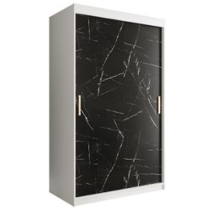 Paveikslėlis Spinta Marble T 120 White/Marble Black