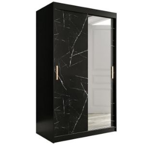 Paveikslėlis Spintelė Marble T2 120 Black/Marble Black