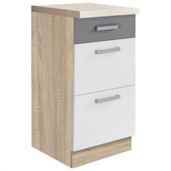 Virtuvės spintelė Global 8D Sonoma/White/Grey paveikslėlis