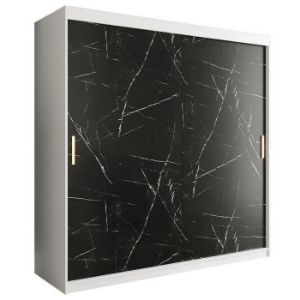 Paveikslėlis Spinta Marble T 200 White/Marble Black