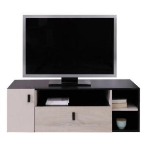 Paveikslėlis TV spintelė Planet Pl10 Black/Oak/Beige