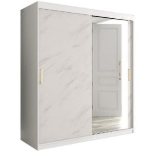 Paveikslėlis Spinta Marble T2 180 White/Marble White