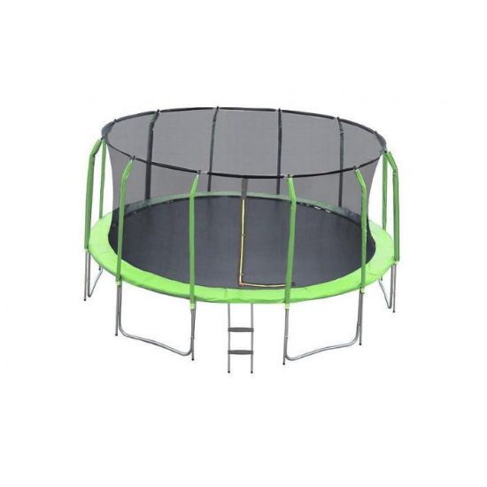 Trampolina Comfort z drabinką 457cm zielona  paveikslėlis