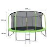 Trampolina Comfort z drabinką 457cm zielona  paveikslėlis