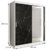 Spinta Marble T2 180 White/Marble Black paveikslėlis