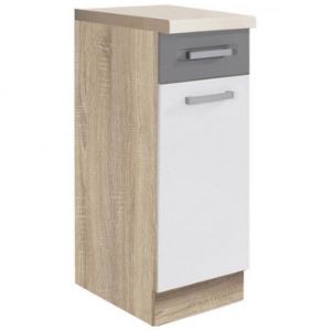 Paveikslėlis Virtuvės spintelė Global 1D Sonoma/White/Grey