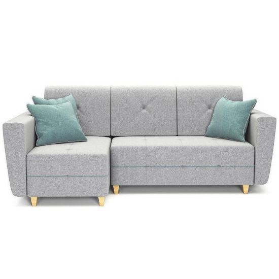 Kampinė sofa su miego funkcija Grey Enzo 162+154 natūralus medis kairėje paveikslėlis